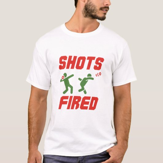 Shots Fired Funny Shot Put Track and Field T-shirt (Voorkant)