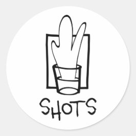 Shots - Klassieke Ronde Sticker