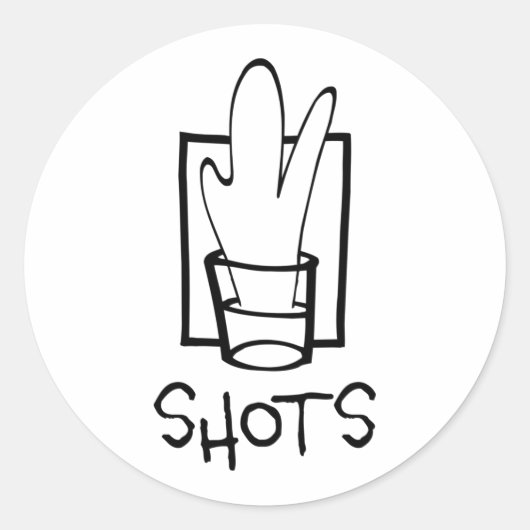 Shots - Klassieke Ronde Sticker (Voorkant)
