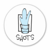 Shots Round Custom-Cut Vinyl Sticker (Voorkant)