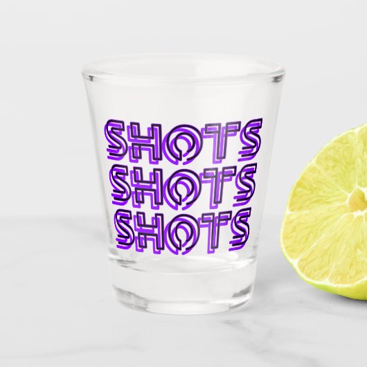 Shots Shots Shots Paarse Shot Glas (Voorkant)