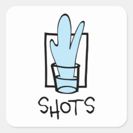 Shots - vierkante sticker