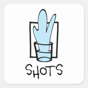 Shots - vierkante sticker