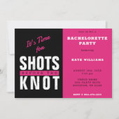 Shots Voor de Knoop Hot Pink Bachelorette Party Kaart (Voorkant)