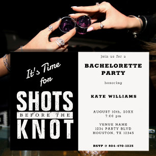 Shots Voor de Knot Bachelorette Party Kaart