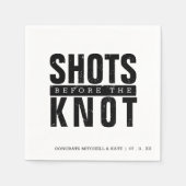 Shots Voor de Knot Bachelorette Party Servet (Voorkant)