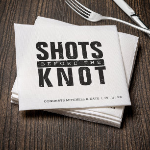 Shots Voor de Knot Bachelorette Party Servet