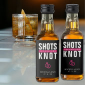 Shots Voor de Knot Black Bachelorette Party Likeurfles Etiket