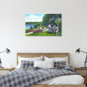 Shotwell Memorial Park en Lake Uitzicht Canvas Afdruk (Insitu (Slaapkamer))