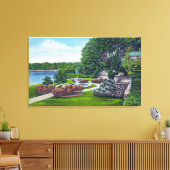 Shotwell Memorial Park en Lake Uitzicht Canvas Afdruk (Insitu (Woonkamer))