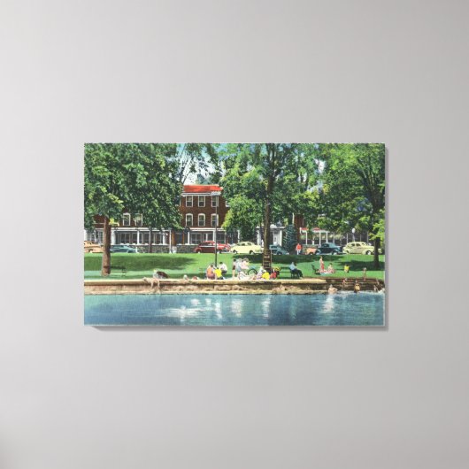 Shotwell Park en Sherwood Inn Scene Canvas Afdruk (Voorkant)