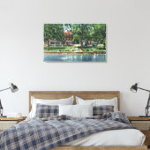 Shotwell Park en Sherwood Inn Scene Canvas Afdruk (Insitu (Slaapkamer))