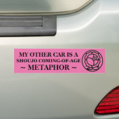 shoujo die ouder wordt bumpersticker (Op auto)