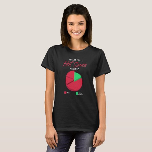 Should I Put Hot Sauce On This Pie Graph T-shirt (Voorkant volledig)