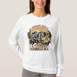Shoulda was een Cowgirl Country boerderij meisje T-shirt