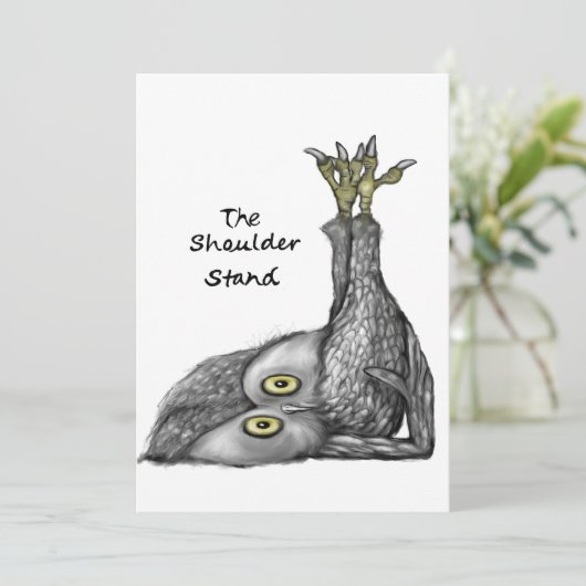Shoulder Stand Feestdagenkaart (Staand voorkant)