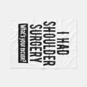 Shoulder Surgery Recovery Quote Funny Get Well Soo Fleece Deken (Voorkant (Horizontaal))