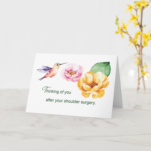 Shoulder Surgery Thinking of You Flowers  Kaart (Gele Bloem)