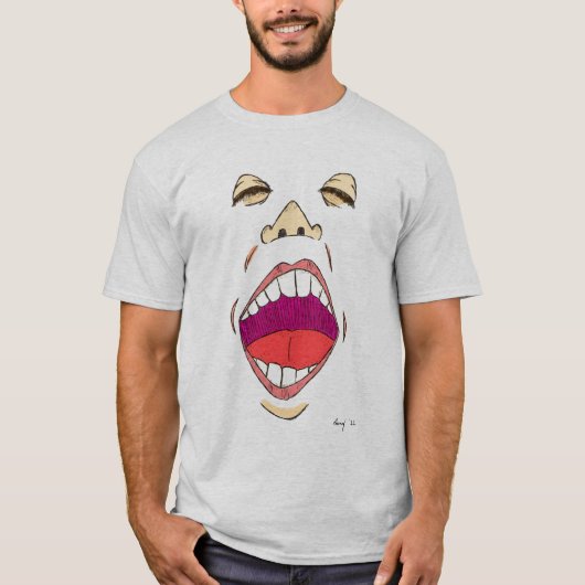 "Shout" Adult Basic T-Shirt (Voorkant)