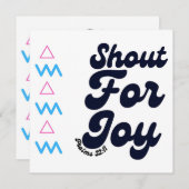 Shout for Joy Christelijke viering doop Kaart (Voorkant / Achterkant)