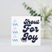 Shout for Joy Christelijke viering doop Kaart (Staand voorkant)