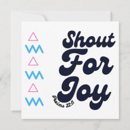 Shout for Joy Christelijke viering doop Kaart