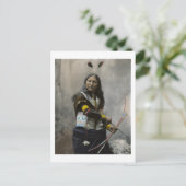 Shout in Oglala Sioux 1899 Indiaas Briefkaart (Staand voorkant)