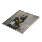 Shout in Oglala Sioux 1899 Indiaas Tegeltje (Zijkant)