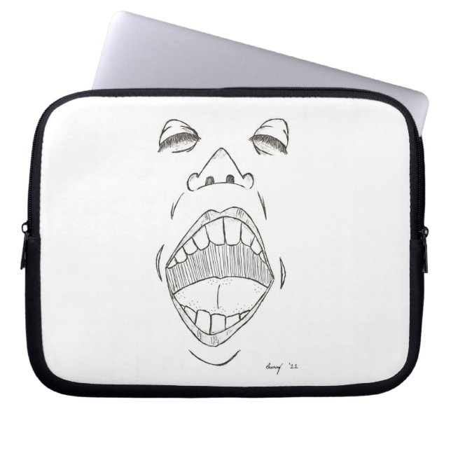 "Shout"-laptophoes Laptop Sleeve (Voorkant)