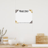 Shout out board employee daily kudos post-its poster (Keuken)