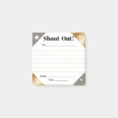 Shout out recognition employee daily kudos display post-it® notes (Voorkant)