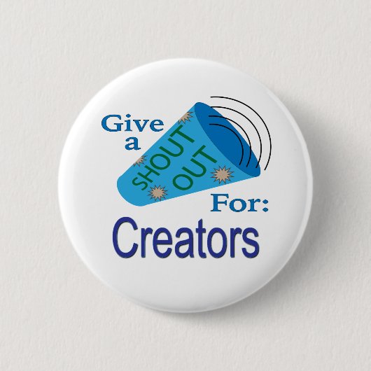 Shout Out voor Creators Ronde Button 5,7 Cm (Voorkant)