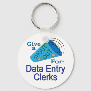 Shout Out voor data-invoerders Sleutelhanger