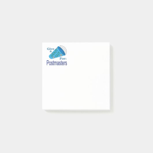Shout Out voor Postmeesters Post-it® Notes (Voorkant)