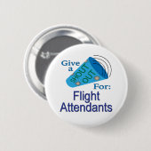 Shout Out voor stewardessen Ronde Button 5,7 Cm (Voorkant /achterkant)