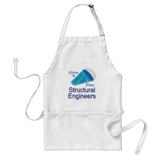 Shout Out voor structurele ingenieurs Standaard Schort (Voorkant)