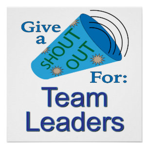 Shout Out voor Teamleiders Perfect Poster