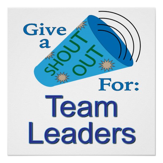 Shout Out voor Teamleiders Perfect Poster (Voorkant)