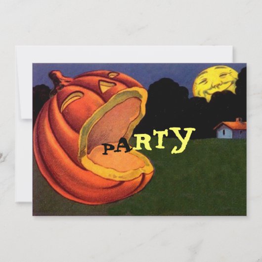  Shouting JOL Halloween Party Invitation Kaart (Voorkant)