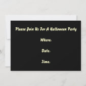  Shouting JOL Halloween Party Invitation Kaart (Achterkant)