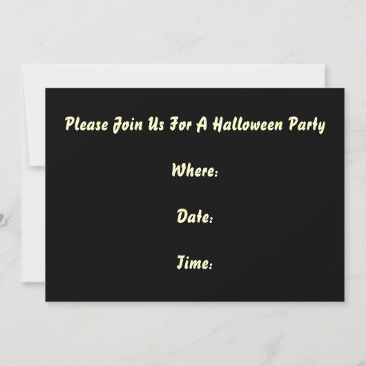  Shouting JOL Halloween Party Invitation Kaart (Achterkant)