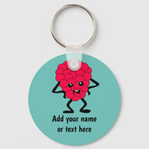 Shouty Raspberry - grappige boze jongen op maat Sleutelhanger