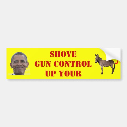 SHOVE PISTOOL CONTROL BUMPERSTICKER (Voorkant)