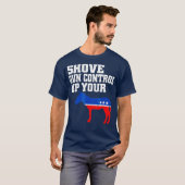 Shove Pistool Control Up Funny 2nd Amendment T-shi T-shirt (Voorkant volledig)