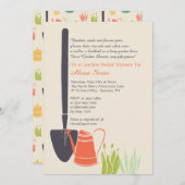 Shovel and Watering Can Bridal Shower Invitation Kaart (Voorkant / Achterkant)