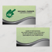 Shovel Leave Logo | Gras Tuinieren Visitekaartje (Voorkant / Achterkant)