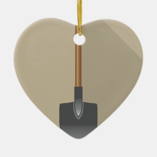 Shovel Vector Illustratie Keramisch Ornament (Voorkant)