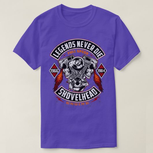 SHOVELHEAD 19661984 MOTOR Motorfietsen Oldschool C T-shirt (Design voorkant)