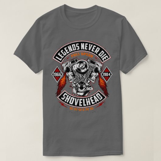 SHOVELHEAD 1966-1984 MOTOR Motorfietsen Wereldscho T-shirt (Design voorkant)