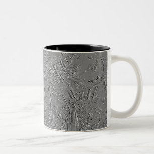 Shovelhead Motorcycle Relief Art Cup Tweekleurige Koffiemok